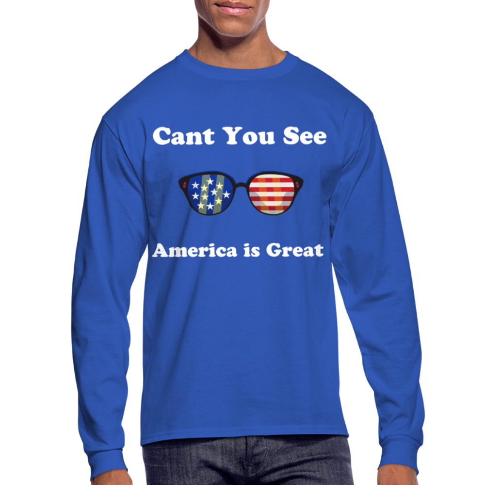 Men's Long Sleeve T-Shirt - royal blue