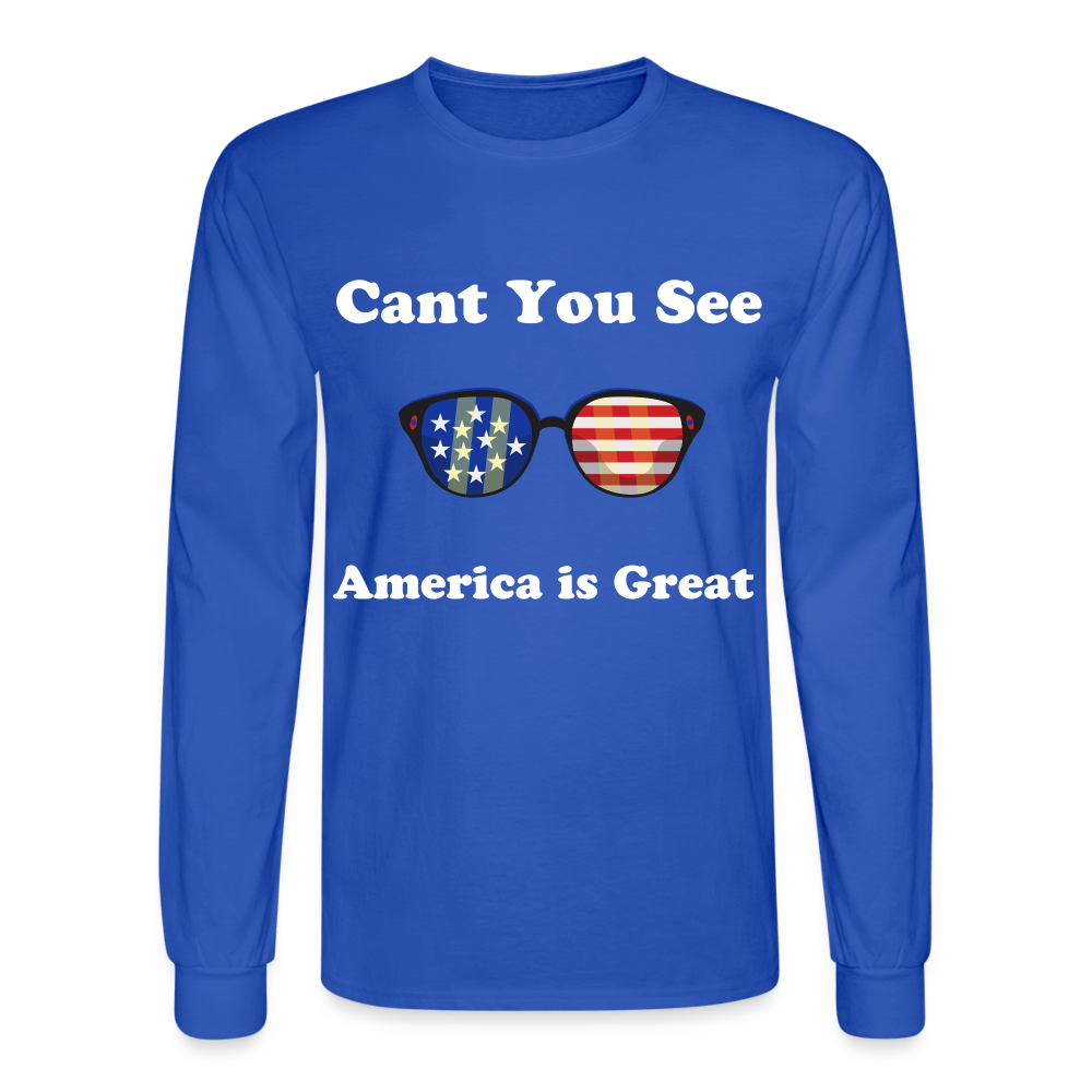 Men's Long Sleeve T-Shirt - royal blue