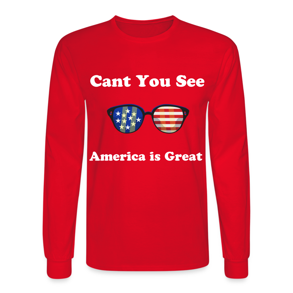 Men's Long Sleeve T-Shirt - red