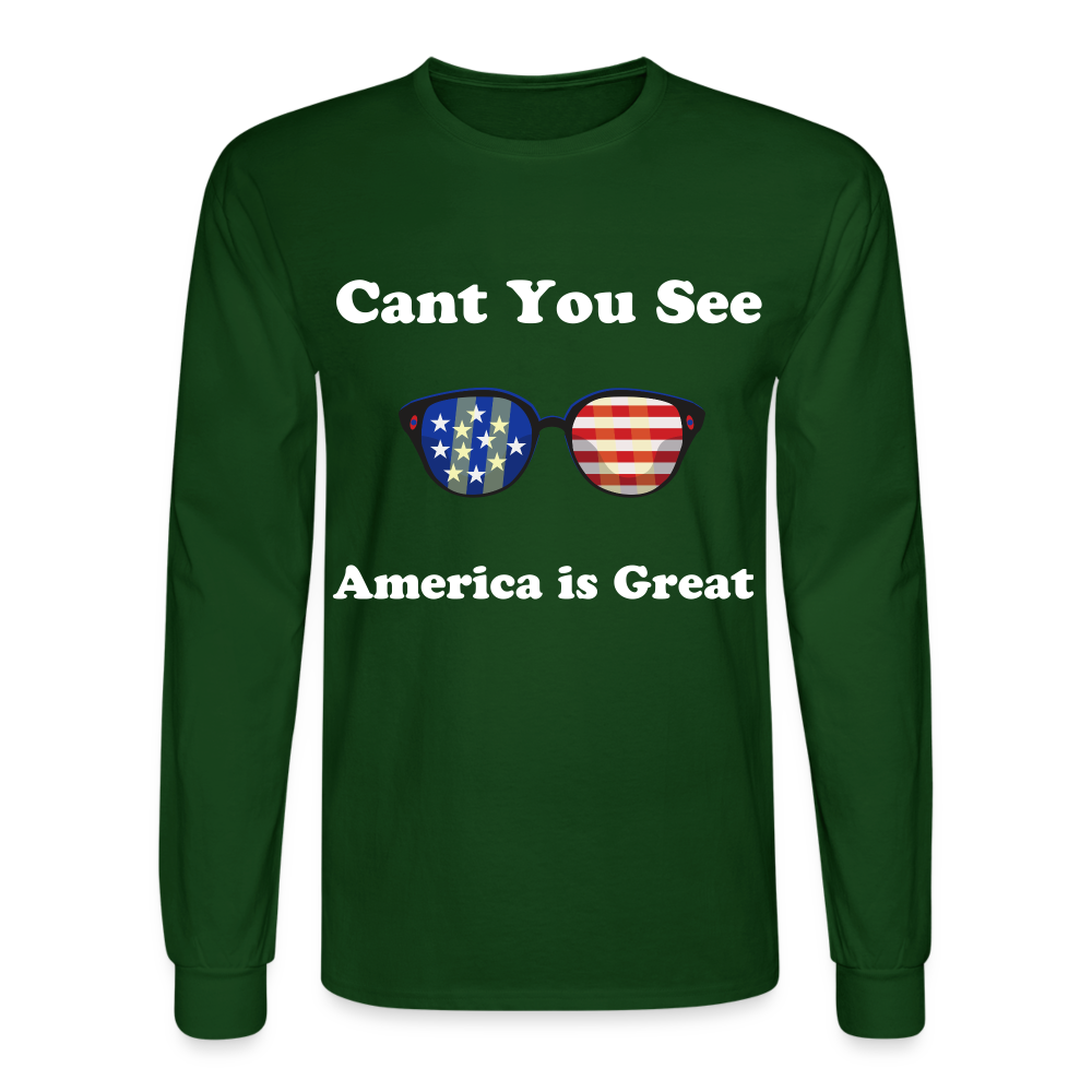 Men's Long Sleeve T-Shirt - forest green