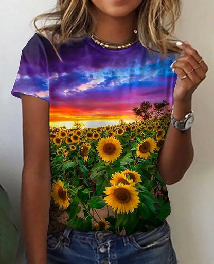 Printed Casual T-shirt For Women