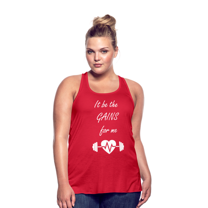 Women's Flowy Tank Top by Bella - red