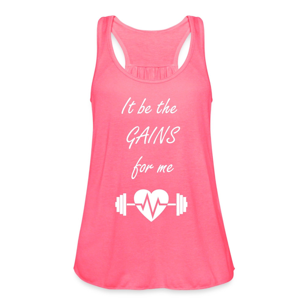 Women's Flowy Tank Top by Bella - neon pink